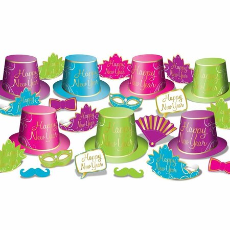 GOLDENGIFTS Simply Paper New Year Assortment for 50 Party Accessory, Multi Color GO3333807